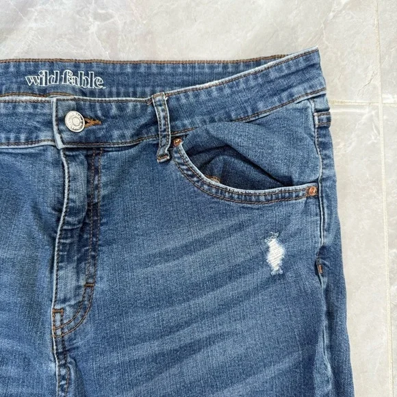 Women’s Wild Fable Distressed High Rise Skinny Jeans Plus Size 16 - Picture 3 of 16